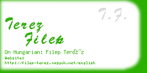 terez filep business card